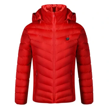 Elektrisk Batteri USB Genopladeligt Opvarmning Opvarmet Frakke Jakke Vinter Varm For Mænd Kvindelige