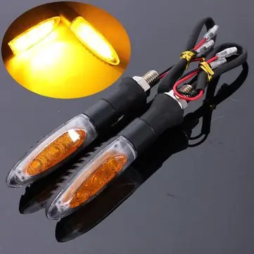 2 stk. universelle motorcykel 3 LED-blinklysindikatorer i amberlys
