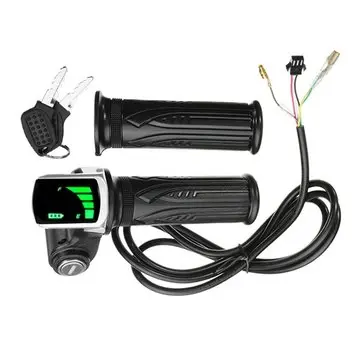 24V/36V/48V LCD Twist Throttle Batteriindikator TÆND SLUK for Scooter Elektrisk Cykel