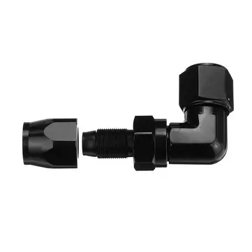 AN10 0AN JIC-10 90 graders Svingbar Olie Brændstof Luft Gas Slange Ende Fitting Adapter Sort