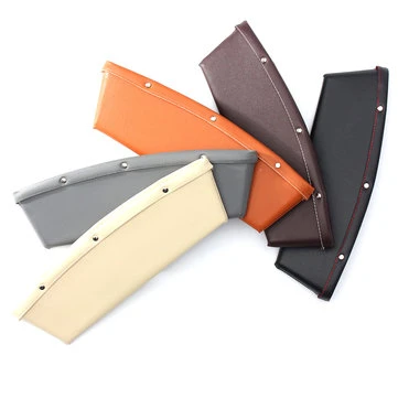 2 x PU-læder Catch Catcher boks Caddy Bil Sæde Gap Split Pocket Opbevaring Organizer