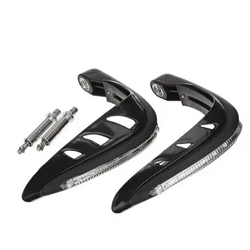 Par Motorcykel Ravfarvet LED-lys Håndbeskytter Til Off Road ATV Styret