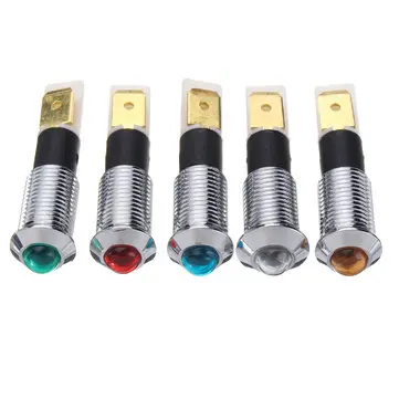 12V 10 mm LED Instrumentbræt Advarselsindikator Lys