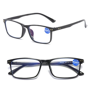 Mode Anti-blå lys HD Læsebriller til Mænd og Kvinder Klassiske Firkantede Komfortable Næsepuder Presbyopi Briller