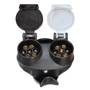 13-pins til 7-pins dobbelthovedstik til RV Trailer Strømstikstik