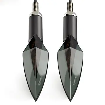 12V LED Vandtætte motorcykelstyringslys Blinklysindikator Rød+Gul