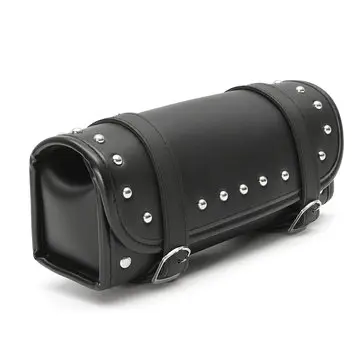 Sort motorcykel forreste og bageste forgaffelværktøjsadelpose til Harley Softail Sportster Dyna