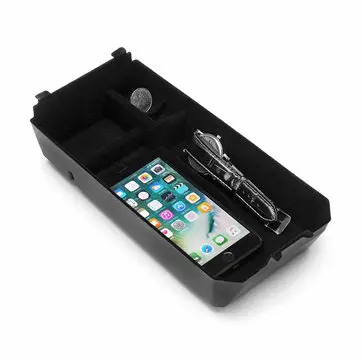 ABS Bil Armlæn Opbevaringsbeholder QI Trådløs Telefon Opladerboks til Benz C GLC Serie