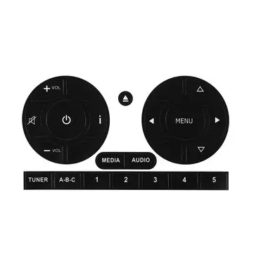 Bilstereo Knap Klistermærker Slidte Flossede Reparation Til Fiat 500