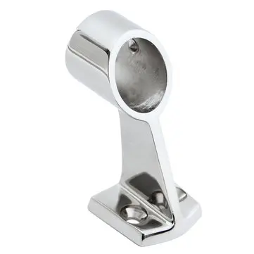 Rustfrit stål båd håndrækværk med midterstøtte i 60 graders vinkel til 1 tomme (22 mm) marine rør