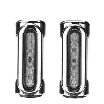 12V 2x Motorcykel LED hvid kørsel DRL-indikator Rav Blinklys Crash Bar Lampe