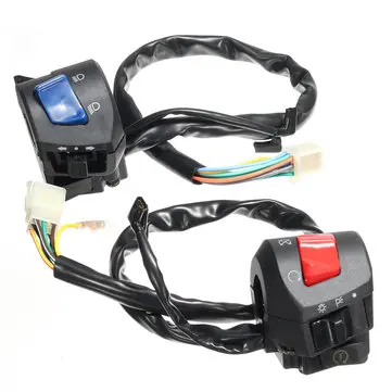 Universel 7/8 tommer motorcykelstyr Horn Blinklys Lyskontaktknap
