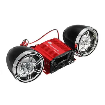 12V Universal Motorcykel Lyd Bluetooth-højttaler Fjernbetjening Lydsystem
