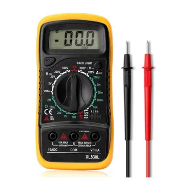 Digital Multimeter AC DC Strøm Spænding Modstand Meter Voltmeter Ammeter med Blå Baggrundslys LCD