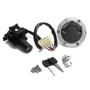 Tændingslås Brændstof Gasdæksel Lås Nøgle til Kawasaki Ninja 250R Ninja EX300