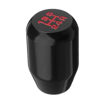 5 Hastighed Sort Sølv Universal Bil Aluminium Gear Skift Knop Hoved Stick Skift