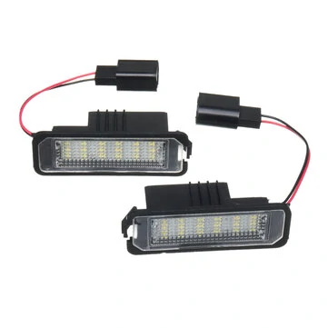 2 STK 18 LED Nummerpladelys Til VW Golf MK4 MK5 MK6 Passat Lupo Polo 9N
