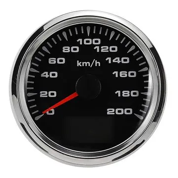 200 km/t DC9-32V 85mm GPS Speedometer Hastighedsmåler Vandtæt til bil, motorcykel, ATV, båd
