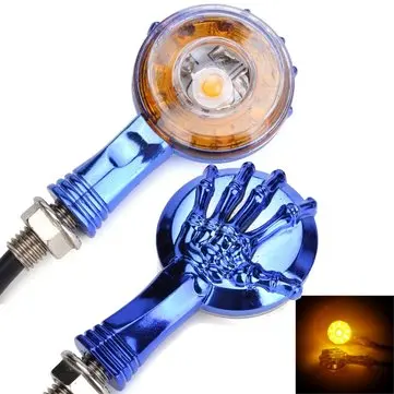 12V Motorcykel 10LED Blinklysindikatorer Skull Claw Til Honda Suzuki