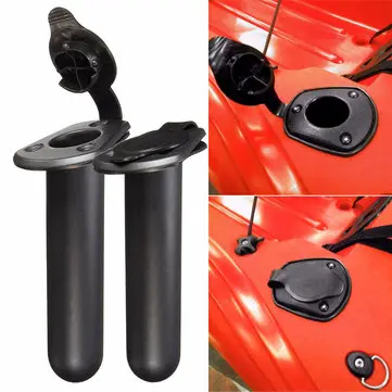 2 stk. Fiskestangspole Flush Mount Standholder Bracket Rest til Kajak Kano Båd