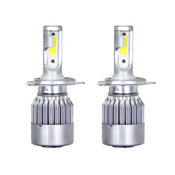 2stk 12V/24V C6 LED-pære H1/H4/H7/H11/9005/9006 Hvide Forlygter 72W 7200Lm COB Forlygte Auto Tågelys Pære