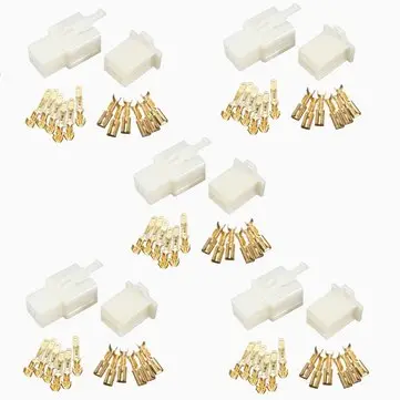 5 sæt 6-vejs 2,8 mm Connector Terminal Kit til bil motorcykel Pin Blade Scooter ATV