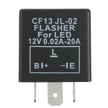 3 Pin CF13 Bilstrobelysning Relæ Fix LED-lys Hyper Flash Blinklysindeksator