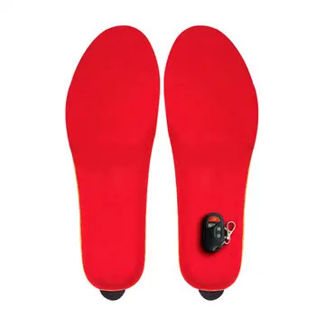 1800mAH Elektrisk opvarmet indersål Varmere Fodvarmer Genopladelig + Digital fjernbetjening 41-45