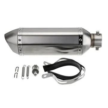 38 mm-51 mm Motorcykel Slip-on Udstødning Lyddæmper Pipe Sliver Rustfrit Stål