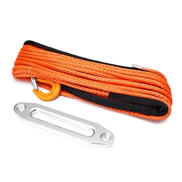 100ft 10mm Syntetisk Vinspilreb Hawse Hook Dyneema Road Selvoprettelse Rigging