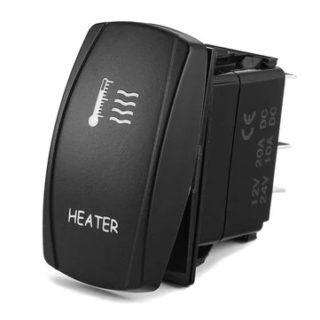 12V/20A 24V/10A 5 Pins ON OFF Rocker Switch Car Boat Blå Dual LED Light Rocker Switches