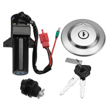 Tændingskontakt + Brændstofdæksel + Nøgle til Yamaha YBR125 Brændstofindsprøjtet Model