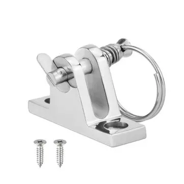 BSET MATEL Vinklet rustfrit stål Bimini Top Dækbeslag med hurtigudløsningsnål Marine Kajak Kanoudstyr Sprayhood