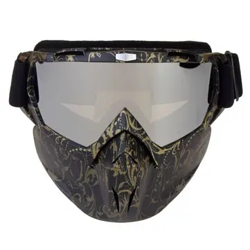 Motorcykelbriller Skiløb Skateboarding Motocross Aftagelig Hjelm Ansigtmaske Voksen