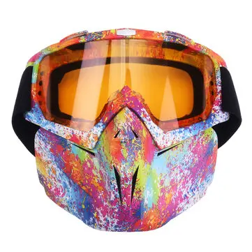 5 Farverige Linse Fleksible Goggles Briller Ansigtsmaske Motorcykel Kørsel ATV Dirt Bike Sikkerhed