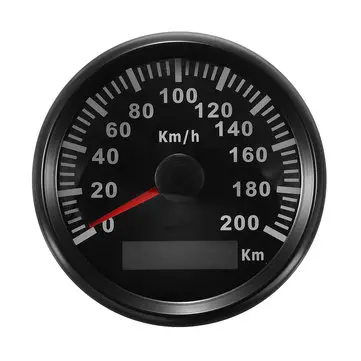 85mm 200 KM/T Rustfri GPS hastighedsmåler Vandtæt Digital Målere Bil Motorcykel