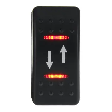 12V-24V SPST ON-OFF Rød LED-lys Tænd / Sluk Knap Båd Bil Campingvogn Vandtæt