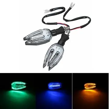 Universal 12V LED Motorcykel/Motorcykel Blinklysindikatorer Blinker Lights Lamp Bulb 5 farver