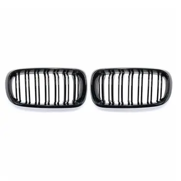 Blank Sort Forside Sportsgrill Grill Dobbelt Linje Til BMW F15/F16 X5 X6 2014-2017