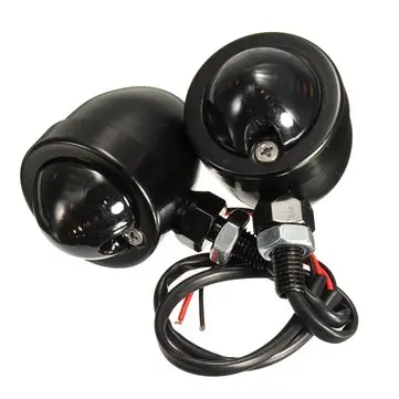 12V Universelt Motorcykel Bullet Blinklys Indikator Amber Lys