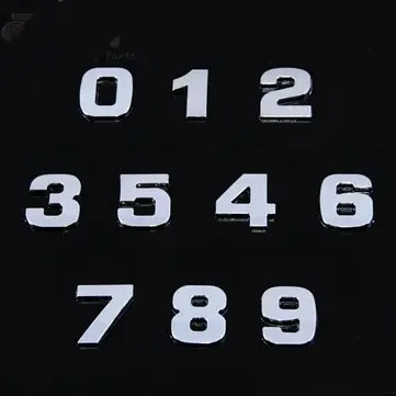 3D Emblem Badge Sticker Nummerbrev DIY Sticker