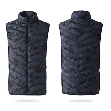 Unisex USB-elektrisk varm ryg nakke hætte vinteropvarmning vestjakke Termisk