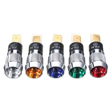 12V 14mm Lastbil LED Instrumentbræt Advarsel Indikator Signal Lys Lampe