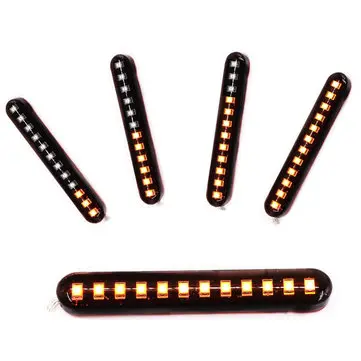 2X 12V 3000K 6W Flydende LED Mini Strips Motorcykel Bil Signal Blinklys