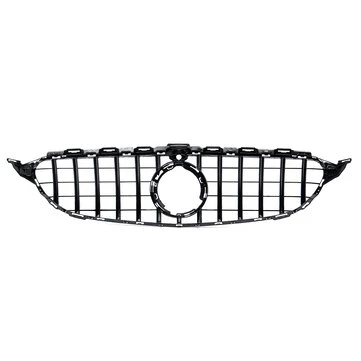 Sort GT R AMG-stilgrillgrill foran kofanger til Mercedes Benz W205 C250 C300 2019