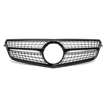 Til Mercedes Benz C-Klasse W204 2008-2014 Frontgrill Blank Sort Diamantstil