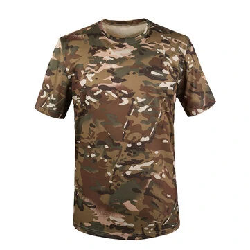 Sommer Racing Sports Army Camo Tee Camouflage T-shirts Kortærmet Afslappet Jagt