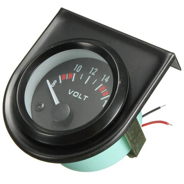 Grünes Gehäuse 2 52mm Auto-Spannungsanzeige Voltmeter Universalzeiger Voltmeter Automatische Messbereich