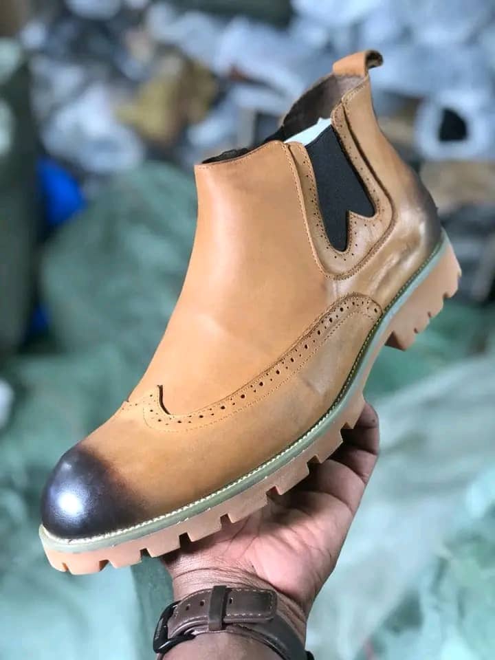 Men's Designer Formal Boots Shoes - Brown