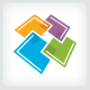 Overlapping Squares - Tiles Logo